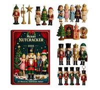 Advent Nutcracker - 24 Days Christmas Ornaments Nutcracker 2D Flat | Advent Pendant for Holidays and New Year - For Car Home Window Fireplace Bedroom Living Room