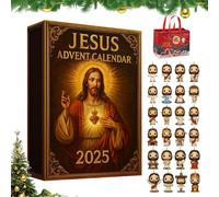 Advent of Jesus 2025 Advent Calendar: A Faithful Countdown to Christmas, Jesus Edition Advent Calendar, Nativity AdventCalendar with Figures, Christian Christmas Countdown for Families (A)