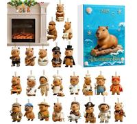 Advent of the Animals - Capybara 2D Acrylic Pendants 11.02 Inch | 24 Day Countdown Christmas Ornaments Collector's Set | for the Garden Tree
