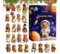 Advent of the Capibara, Cute Acrylic Pendants 2D | Capibara Advent Toy 24 Days, for Classroom Christmas Party Tradition Celebration Winter Handle Door Backpack