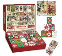 Advent Puzzle Calendar for Adults - 24-Day Christmas Countdown with Unique Daily Boxes, Holiday Scene Jigsaw Puzzle(B)