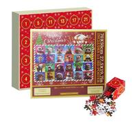 Advent Puzzle Christmas Calendar - 24 Day Countdown Gift Box, 1000 Piece Wildlife Jigsaw Learning Toy, Fun Brain Training Challenge | for Adults Teens Kids Friends Family Parties Office Holiday Event