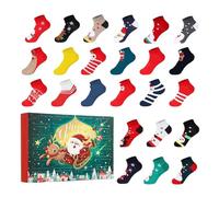 Advent Socks Calendar | 24 Day 2025 Funny Christmas Socks With Cute Pattern For Adults And Teens | Perfect Gift For The Holidays, Birthday Parties, Home Decor, Daily Surprises