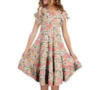 Advent Stories 10 Flower Girl Dresses for Summer, Beach, Pool, Outdoor Play, Comfortable, Casual, for Children Aged 4 to 15 Years, Black Girl Simple, Green, 14- 15 Years