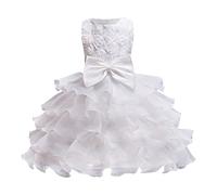 Advent Story 10 Children's Dress Birthday Long Elegant Sleeveless Mesh Princess Flower Girl Dresses Wedding Children Green Girls, White, 18-24 Months