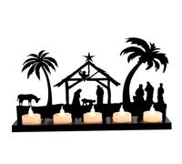 Advent Votive Candle Holders Iron Art Advent Candle Holder Christmas Table Centerpiece Decorations Indoor Catholic Candles Wreath Holder Christmas