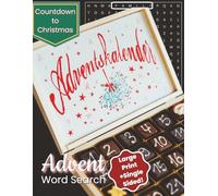 Advent Word Search Puzzle Book: 25 Large Print Christmas Themed Countdown Puzzles for Adults, Seniors. Men, Women, Teens |A Unique and Joyful Holiday ... with One Delightful Activity a Day