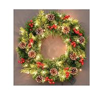 Advent wreath, Artificial Advent wreath Artificial Advent wreath Artificial Advent wreath for winter Christmas holiday decor with mixed decorations-section W 45cm (with)