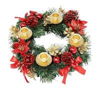 Advent Wreath Candle Holder, 30 cm, Candle Holder, Christmas Candle Rings, Wreaths with Candle Holders, Rustic Wreath Candle Holder, Seasonal Candle Holder for Home, Party, Church