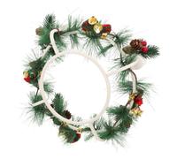 Advent Wreath Iron Candle Holder Four Cup White Ring for Taper Candles