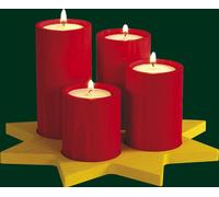 Advent Wreath Stump Candle Holder Erzgebirge Christmas Decoration NEW 04320