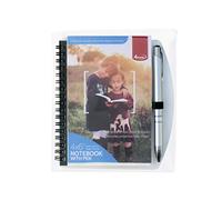 Adventa Personalised Notebook 4x6 with Black Pen, add your own Photo/Image/Text Journal, 100 GSM, 80 Ruled Pages, Protective Cover Notepad Journal with Lined Pages, (4x6 Photo, Art, Image Insert)