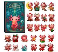 Advents Calendars 2025 24 Days Christmas Countdown Calendar With Axolotls Ornaments 2D Acrylic Salamander Advents Calendars Christmas Tree Hanging Decorations