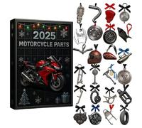 Adventskalender 2025 Motorrad - 2D Acryl Weihnachtsornamente | 24 Tage Countdown Kalender für Biker Liebhaber, Auto Enthusiasten, Erwachsene, Männer, Vater, Family, Freunde, Ehemann, Perfekte Weihnac
