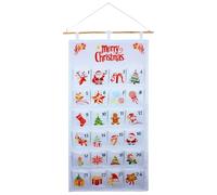 Adventskalender - 2025 Stofftaschenbeutel, Weihnachts -Wand -Aufbewahrung, weiches saisonales, einfache Füllung, Premium Countdown -Organisator, Verwendung für Kinderzimmer -Süßigkeitenklassenzi