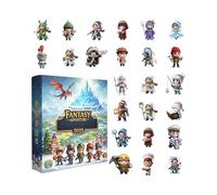 Adventure Advent | 2D Acrylic Figures | 24 Countdown Figures | for Boys, Girls, Students, Friends - Door Handle Decoration, Home, Party