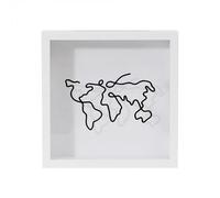 Adventure Archive Box Travel Shadow Box Frame For Ticket Box Travel Memory Box With Slot On Top 7.8X7.8Inch