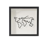 Adventure Archive Shadow Box Frame For Memories - Square Black Travell Memory Box Loading Shadow Keepsake Box With Slot On Top for Movie, Sporting, Tickets Collection (6*6inch)