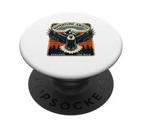 Adventure Awaits Bald Eagle Vintage Retro Sunset And Nature PopSockets Adhesive PopGrip