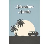 Adventure Awaits Campervan Greetings Card Large A4 Size 210mm x 297mm Including Envelope DH095