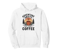 Adventure Awaits Coffee Maker Lover Hiking Outdoor Camping Pullover Hoodie
