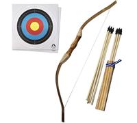 Adventure Awaits! Handmade Wooden Bow and Arrow Set | 10 Wood Arrows and Quiver | for Outdoor Play