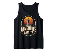 Adventure Awaits Hiking Hiker Wanderlust Nature Gift Retro Tank Top