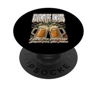ADVENTURE AWAITS i came for the peaks stayed because of pint PopSockets Adhesive PopGrip