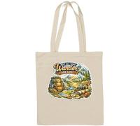 Adventure Awaits in the Wilderness Natural Cotton Tote Bag White