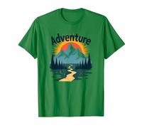 Adventure Awaits: Jackson Hole Mountain Outdoor Exploration T-Shirt, Men, Kelly Green, 3XL