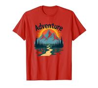 Adventure Awaits: Jackson Hole Mountain Outdoor Exploration T-Shirt, Men, Red, M