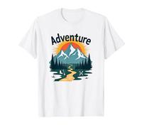 Adventure Awaits: Jackson Hole Mountain Outdoor Exploration T-Shirt, Men, White, 4XL