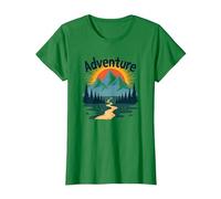 Adventure Awaits: Jackson Hole Mountain Outdoor Exploration T-Shirt, Women, Kelly Green, XL