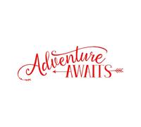 Adventure Awaits Kids Theme Baby with Arrow Lettering Stickers 50x150.6cm Do not Damage The Wall Surface Red