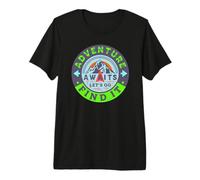 Adventure Awaits Lets go find it - Campers RV Camping Premium T-Shirt
