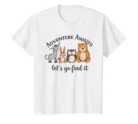 Adventure Awaits Let's Go Find It Cute Animal Design T-Shirt