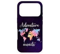 Adventure Awaits Mandala World Map Travel Outdoor Camping Case for iPhone 17 Pro