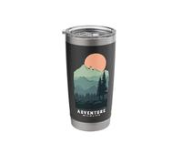 Adventure Awaits Mountain Design - Explore More Art Stainless Steel Insulated Tumbler