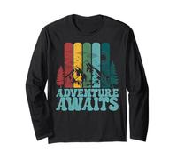 Adventure Awaits Nature Outdoors Lover Mountain Hiker Hiking Long Sleeve T-Shirt