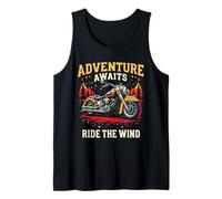 Adventure Awaits Ride THE Wind Vintage Motorcycle Tank Top