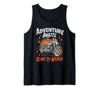Adventure Awaits Ride The Wind Vintage Motorcycle Tank Top