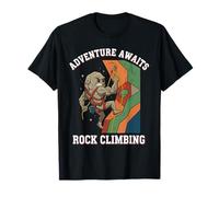 Adventure Awaits Rock Climbing Fun Art T-Shirt