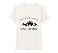 Adventure Awaits Vacation Travel Czech Republic Premium T-Shirt