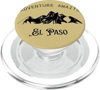 Adventure Awaits Vacation Travel El Paso PopSockets PopGrip for MagSafe