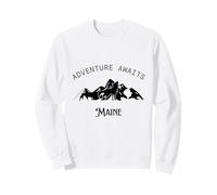 Adventure Awaits Vacation Travel Maine Sweatshirt