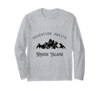 Adventure Awaits Vacation Travel Rhode Island Long Sleeve T-Shirt