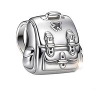Adventure Backpack Charm Bead for Pandora Moments Bracelets Elegantly Plated in Fine Silver Perfect Rucksack for Anyone Tavelling Her Girls Women - Happy Birthday Gift Box