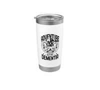 Adventure Before Dementia Awareness Retro Camping Camper Stainless Steel Insulated Tumbler