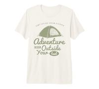Adventure Begin Outside Your Tent Camping Outdoor Quote Premium T-Shirt