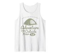 Adventure Begin Outside Your Tent Camping Outdoor Quote Tank Top